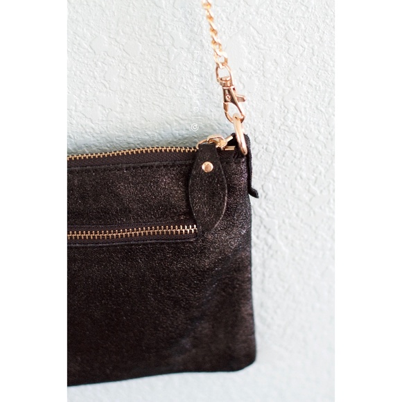 Coated Leather Crossbody Clutch Bag - Picture 3 of 6
